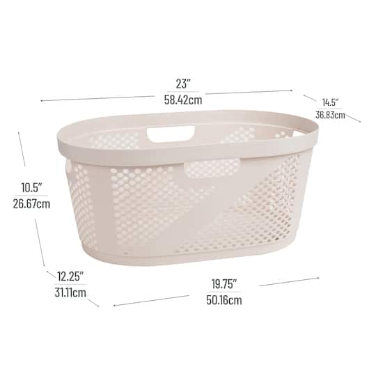 Mind Reader 40L Ventilated Laundry Basket with Cut Out Handles